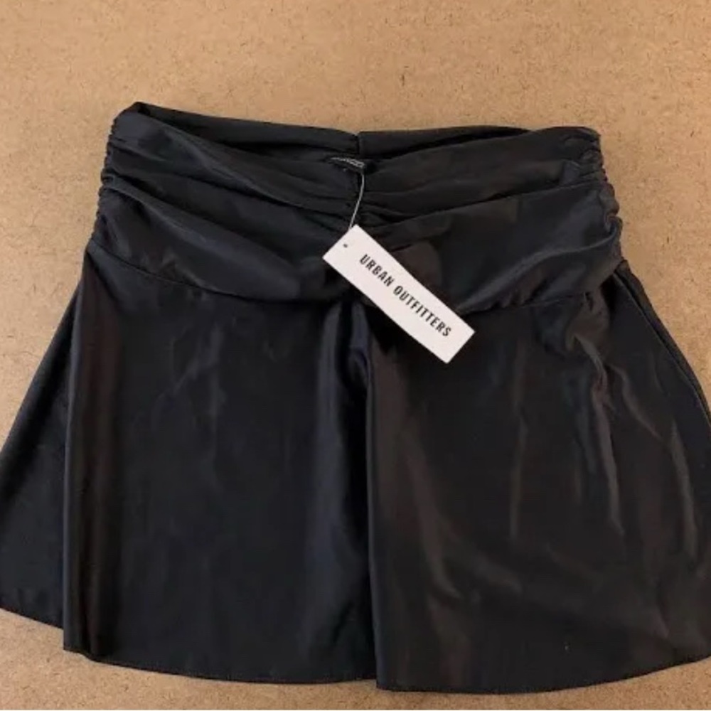 Urban Outfitters Black Ruched Mini Skirt